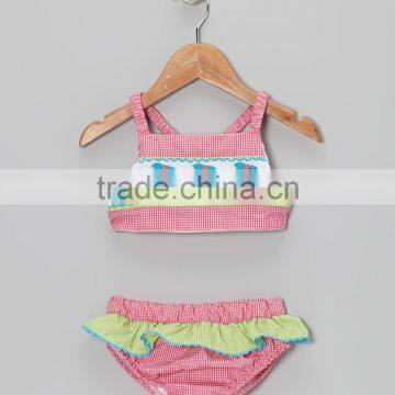 Dolphin smocked bikini for girls