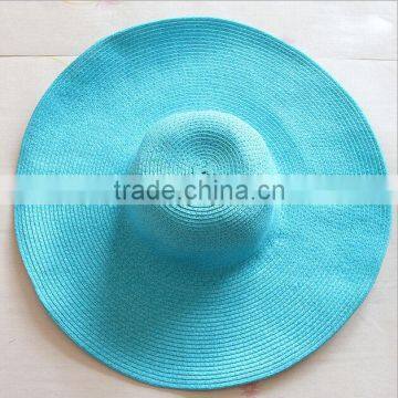 Wholesle Lady Summer Straw Monogrammed Floppy Hat photo-2
