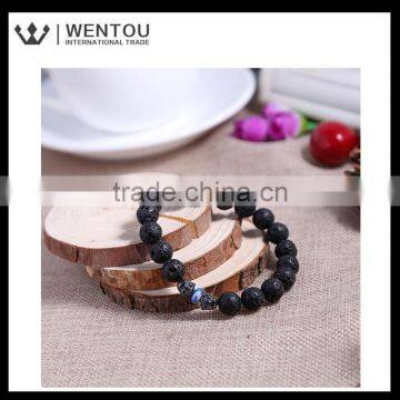 Wholesale Natural Lava Stone Bracelet photo-2