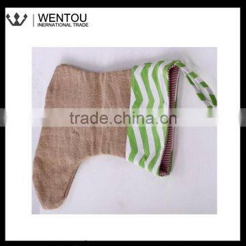 Monogrammed Burlap Christmas Stocking photo-4