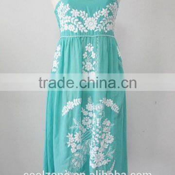 Fashion Strapless Embroidered Mexican Dress Wholesale Mexico Clothing photo-2