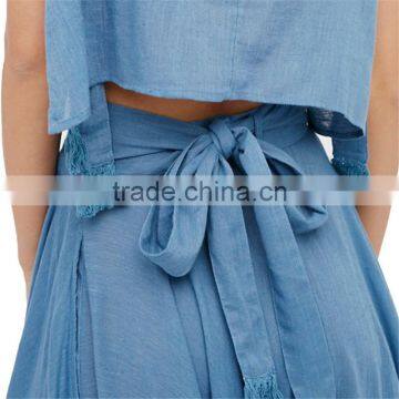 2017 OEM Irregular Black Umbrella-shaped High Waisted Maxi Skirt photo-6