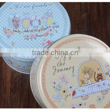 REDHILL Shallow Round Tin Cans Small Round Metal Container Tin photo-5