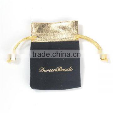 Velvet Satin Gift Bags Rectangle Black photo-3