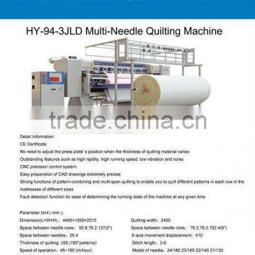 2016 New HY-W-JH Computerized Multi-needle Quilting Machine