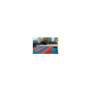 Removable Badminton Court Surface , Interlocking Waterproof Flooring For Skating
