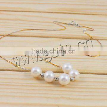 2015 wholesale sterling silver pearl necklaces