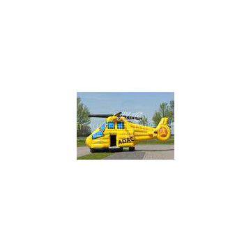 Safe Child Inflatable Bouncy House For Home Use Yellow Air Plane Shape