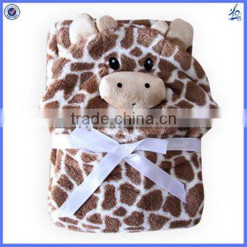 3D animal super soft plush cotton knitted baby blanket wholesale