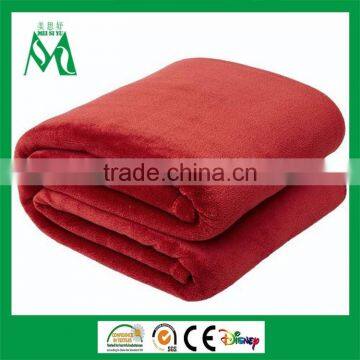 Custom red thick fitted fleece blankets 100 polyester