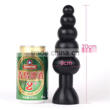 Super Big Silicone Anal Butt Plug Booty 5 Beads Large Dildo Suction Cup Sex Product for Adult