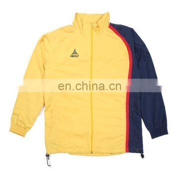 100% nylon full zip lining windbreaker tracksuit jacket