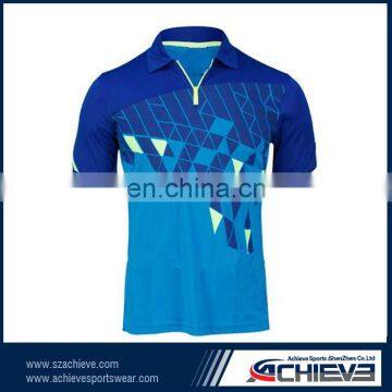 custom 100% polyester v neck no button long sleeve polo shirt for sale