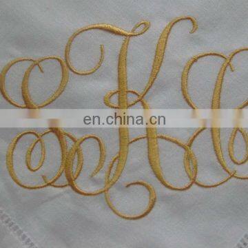 white monogrammed wedding napkins for wholesale