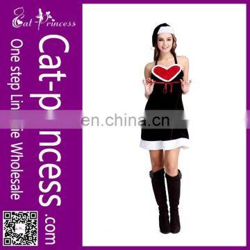 New style big sweetheart front black santa dresses wear