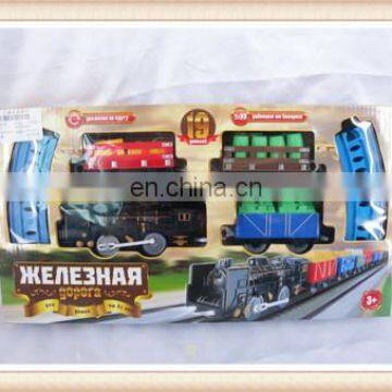 Hot sell plastic battery operated trains and railway toy railway train