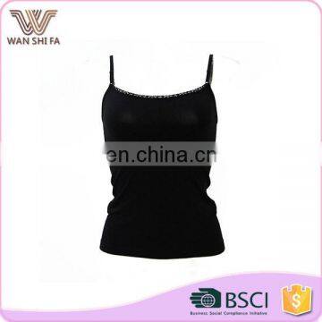 Breathable customized size hot sale wholesale cheap women beaded tank top