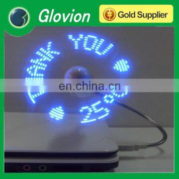 Best seller usb programmable led message fan usb desk fan usb mini electric hand fan