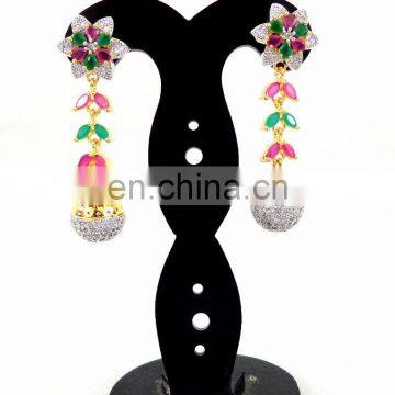 Wholesale CZ Earring - American Diamond CZ Earring - Party Wear Earring - Bollywood Style CZ Earring - Dangle CZ Earring