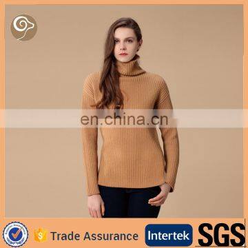 High neck latest women wool knitted sweater