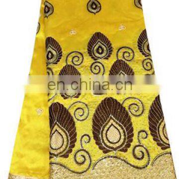 Christmas African george lace fabric party wedding dress