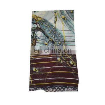 Women's Dress Brown Designer Peacock Print Crepe Silk Party wear Shredded Saree