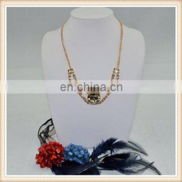 new product fashion popular necklaces jewelry with diamond and rhinestone made in china