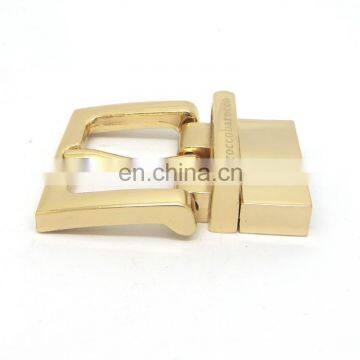 Fashion Gold Reversible metal pin Belt Buckle for leather belt