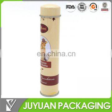 2014 Hot sale cylinder perfume or coffee tin can packaging for one stick of coffee or othe food packaging