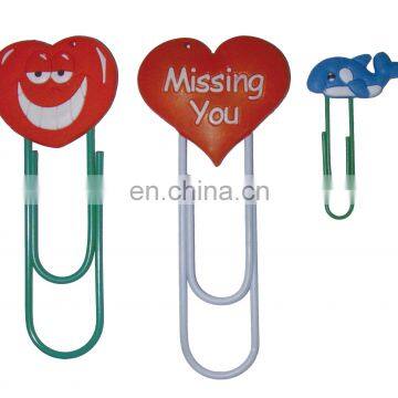 wholesale colored special shape big size paper clip