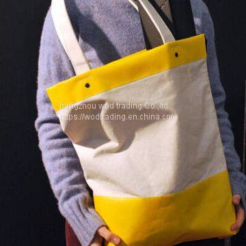 Canvas yoga tote bag with long shoulder