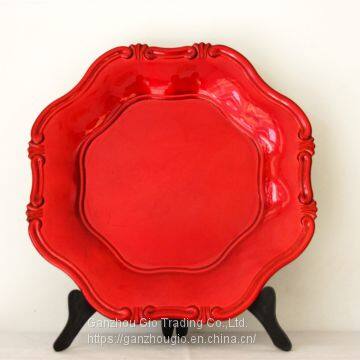 Christmas Decoration Plastic Charger Plate YF-60034 photo-2