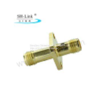 RF coaxial SMA type female to SMA female with flange adaptor