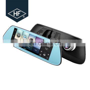 Safe driving 3 channel car interior 360 degree panoramic rearview mirror