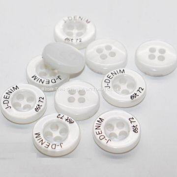 2 tones logo sewing button