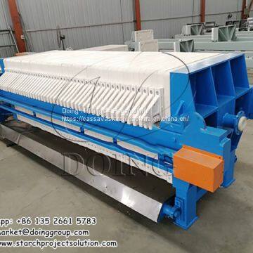 Industrial and professional cassava flour dewatering machine Plate-frame filter press in cassava flour processing line