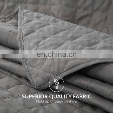Wholesale High Quality Full Size Grey 100% Polyester Comforter Quilt Set For Adult photo-6