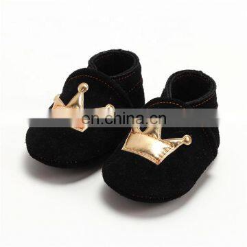 Promotional infant scrub shoes soft sole genuine leather baby shoes toddler 0-2years