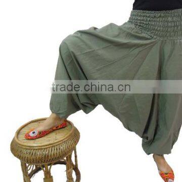 Gray Harem Pants Baggy Loose Aladdin Yoga Boho Gypsy Wide Leg Comfy Ninja Pants