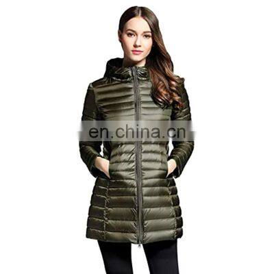 Women's Packable Down Coat Lightweight Plus Size Puffer Jacket Hooded Slim Warm Outdoor Sports Travel Parka Outerwear