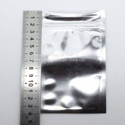 100 Pieces of Transparent Silver to Seal Sealing Seal Polyester Film Bag X14 8.5 cm (3.3 X5.5 Inches) Used in Aluminum Foil Zipper Heat Sealing Packaging Plastic Valve Lock Zipper Lock Bulk Food Storage Candy Aluminum Foil Bag photo-4