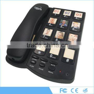 easy use senior people big button phone with photo