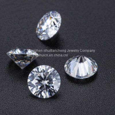 VVS1 Clarity Moissanite Diamond Genuine Loose Moissanite White Round Brilliant Cut Color DF Moissanite for Jewelry Making