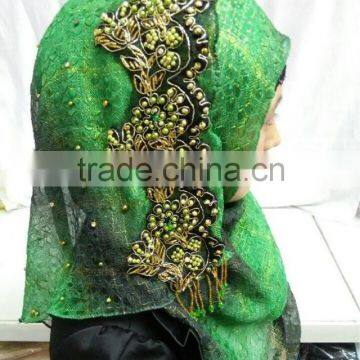 A196 Fashion Beaded muslim malaysia hijab