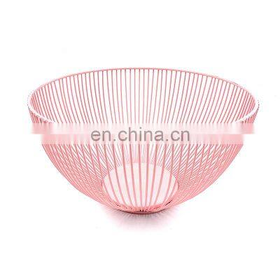 Wholesale Fruit Basket Metal Fruit Bowl Bread Baskets Fruit Holder kitchen Storage Baskets Stand