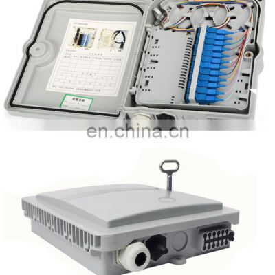 1*12 FTTH 12 core  PC ABS  fiber termination box with adapter FDB grey Fiber Distribution Box