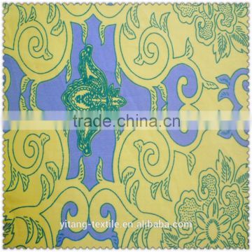 yellow pattern printed fabric