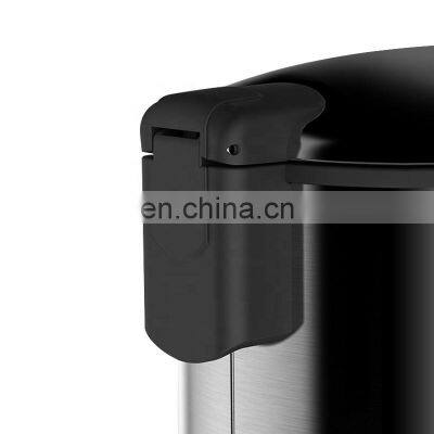 Круглая нержавеющая стальная мусорка 2021 года с мягким закрытием и педалью, объемом 5 л, 12 л, 30 л для кухни и гостиной photo-5