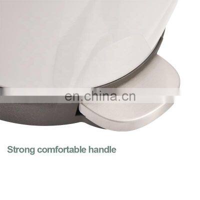 Hot Selling Round Stainless Steel Trash Can With Soft Closing 5L Powder Coating Trash Bin Large Comfortable Pedal Dustbin