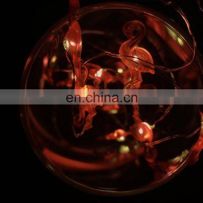 50LED New High Quality  Fashion Design Unique Battery String Light  Flamingo String Fairy Light Home Christmas Party Decoration